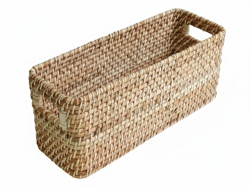 Natural home decor rattan bin